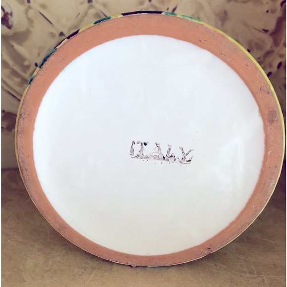 Italian Retro Style Rare Mushrooms & Herbs Crock Handcrafted Vintage CLEAN MINT! - Picture 5 of 6